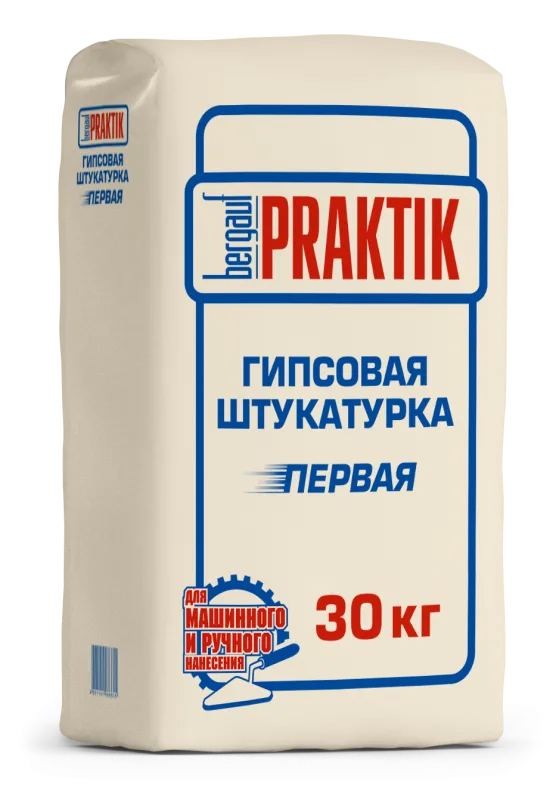 Штукатурка гипсовая Bergauf Praktik Первая 30 кг
