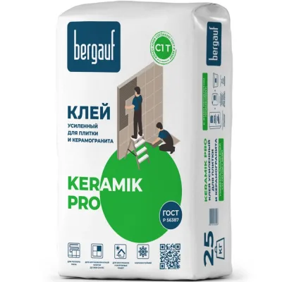Клей для плитки усиленный Bergauf Keramik Pro С1 25кг
