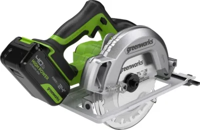 Пила циркулярная акк. GreenWorks GD24CS (24V, 1*4Ач, ЗУ) 1500907CUB