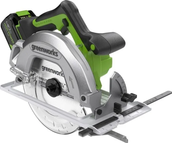 Пила циркулярная акк. GreenWorks GD24CS (24V, 1*4Ач, ЗУ) 1500907CUB