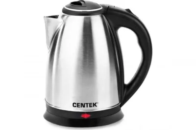Чайник Centek CT-0035 (матовый) металл 1,5л, 2000W, хромированная вставка на крышке