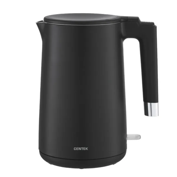 Чайник Centek CT-1011 (черный) 1,5л, 2200Вт, двойные стенки, бесшовная колба, эффект термоса