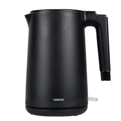 Чайник Centek CT-1011 (черный) 1,5л, 2200Вт, двойные стенки, бесшовная колба, эффект термоса