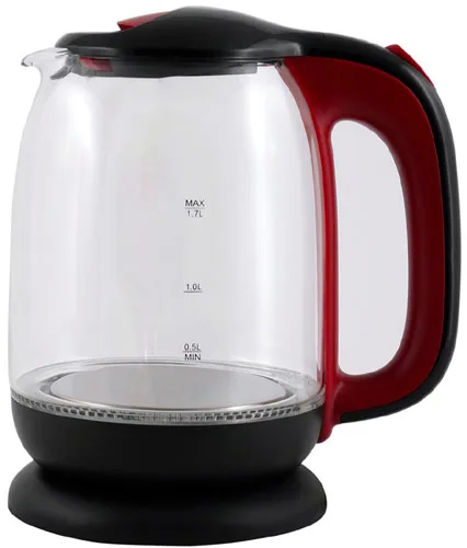 Чайник Centek CT-0034 Black  стекло 1,8л, 2200Вт
