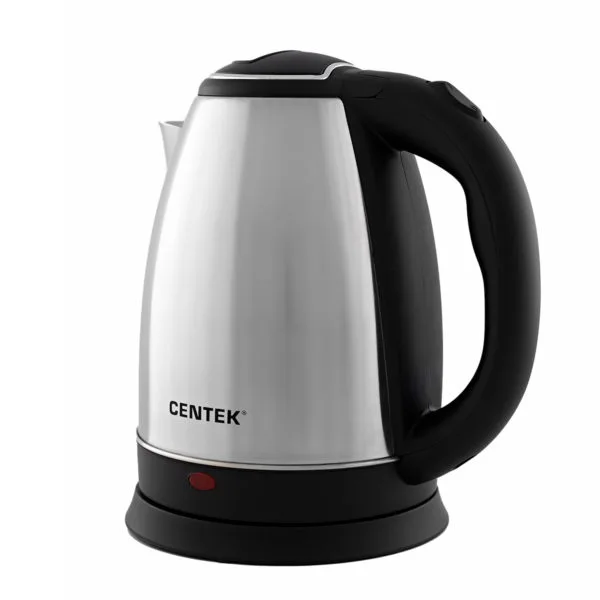 Чайник Centek CT-1068 (черный) 2л, 2000Вт, хромированная вставка на крышке