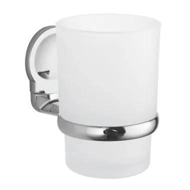 Стакан одинарный настенная (стекло), хром LEDEME L30106