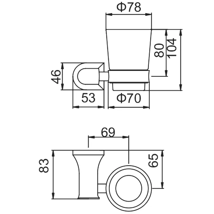 Стакан одинарный настенный GERHANS K26006