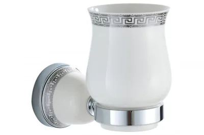 Стакан одинарный настенный, серебряный LEDEME L3606