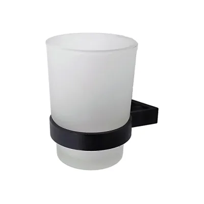 Стакан одинарный настенный, чёрный) LEDEME L5506