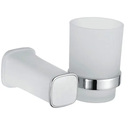 Стакан одинарный настенный (стекло) белый L30206W Ledeme