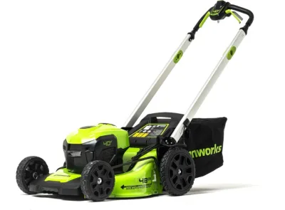 Газонокосилка аккумуляторная Greenworks GD40LM48SP (40В, самоходная б/щ, 1 АКБ 5Ач, ЗУ) 2517407