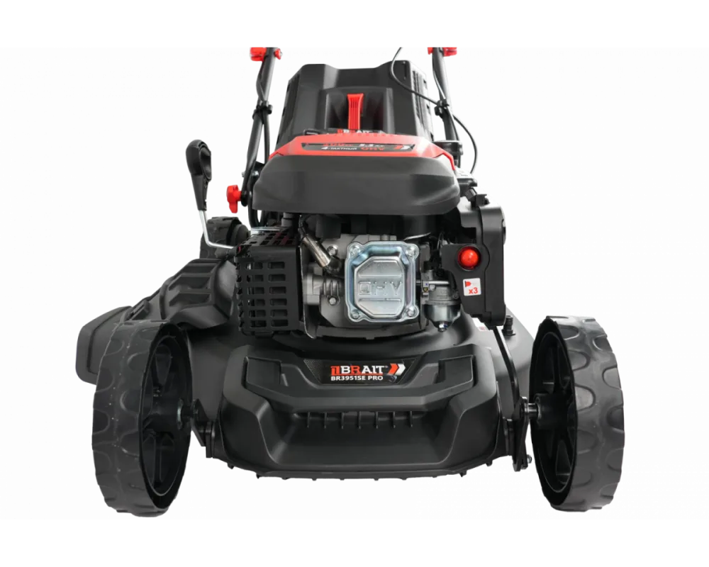 Газонокосилка бензиновая Brait BR3951SE PRO (3,9кВт, травосб.60л,шир.скаш. 510мм,выс.25-75)