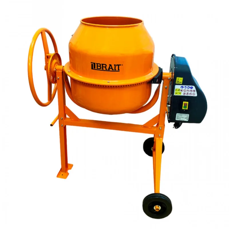 Бетоносмеситель Brait BR-180S (650Вт, 220В/50Гц, загрузка 112л, горловина барабана 390мм)