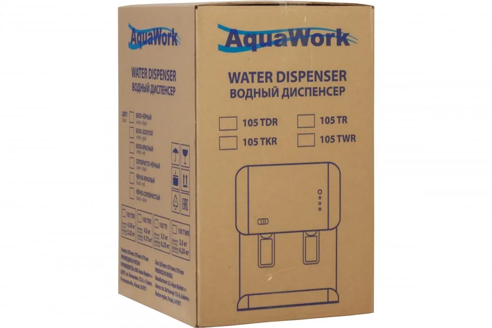Кулер Aqua Work 105 ТWR бело-черный, настольный, без нагрева и охл