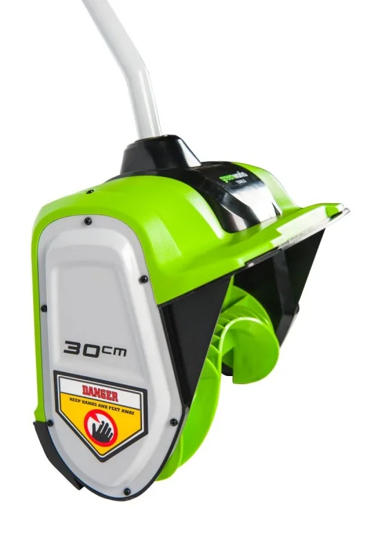 Снегоуборщик GREENWORKS GD40SS 2600807 (колеса 2964207, лопата, аккумуляторный, БЕЗ АКБ И ЗУ)