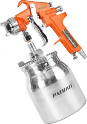 Краскораспылитель пневматический PATRIOT Expert HVLP 1,8B (нижний бачок 1л, сопло 1,8мм) 830901018