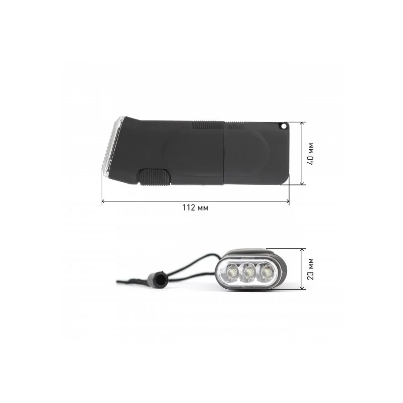 Фонарь ручной SDA10M ЭРА (акк.R6 Ni-MH) 3св/д, черный/резина, вилка 220V, BL