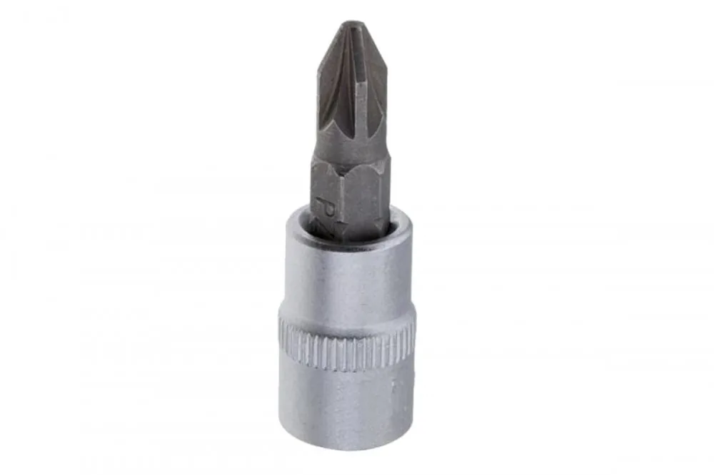 Головка с битой вставкой PZ2, квадрат 1/4" CrV Stels 13815