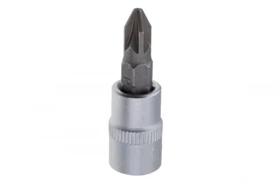 Головка с битой вставкой PZ2, квадрат 1/4" CrV Stels 13815