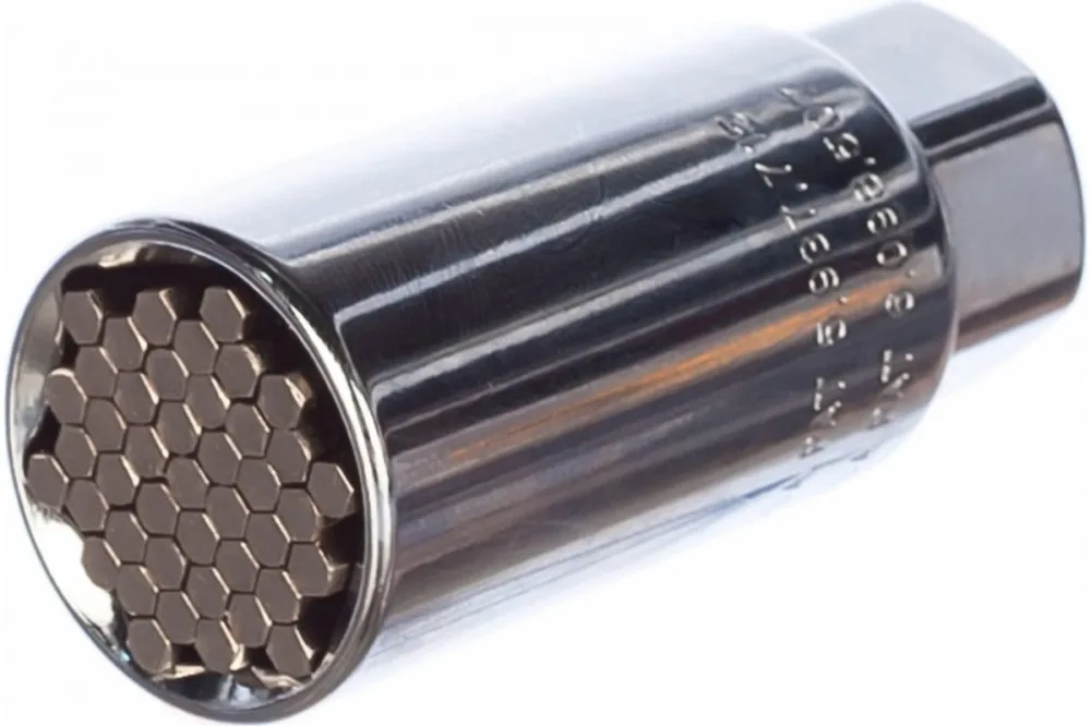 Головка торц многоразмерная (6-21мм) под квадрат 3/8" хром GROSS 13191