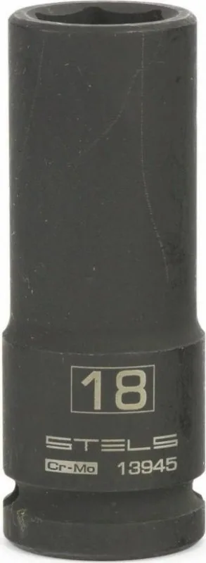 Головка торцевая ударная удлиненная 18мм 1/2" 6-гран, CrMo Stels 13945