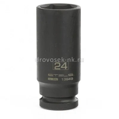 Головка торцевая ударная удлиненная 24мм 1/2" 6-гр CrMo STELS 13949