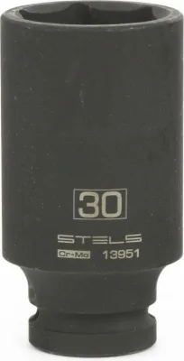 Головка ударная удлиненная 30мм 1/2" 6-гр CrMo STELS 13951