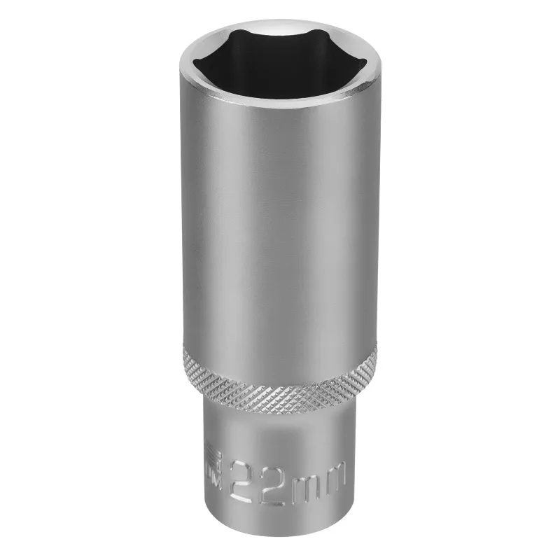 Головка торцевая удлиненная 22мм 1/2" 6-гран CrV под квадрат STELS 13851