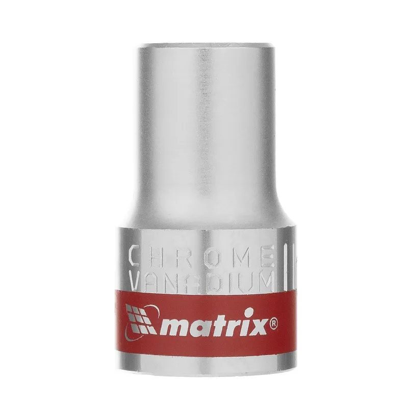 Головка торцевая 11мм, 6-гранная, CrV, под квадрат 1/2" Matrix 13111