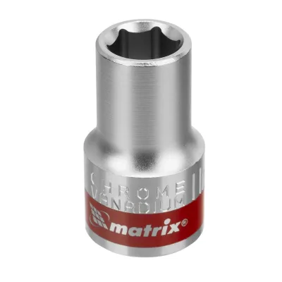 Головка торцевая 11мм, 6-гранная, CrV, под квадрат 1/2" Matrix 13111