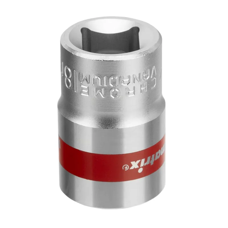 Головка торцевая 18мм 1/2" 6-гран CrV, под квадрат MATRIX 13118