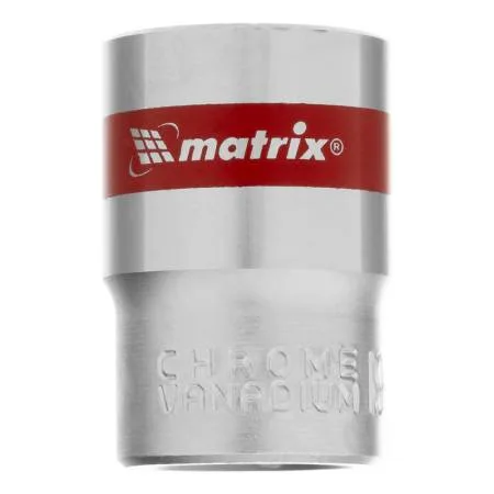 Головка торцевая 19мм, 12-гран, CrV, под квадрат 1/2" Matrix 13691