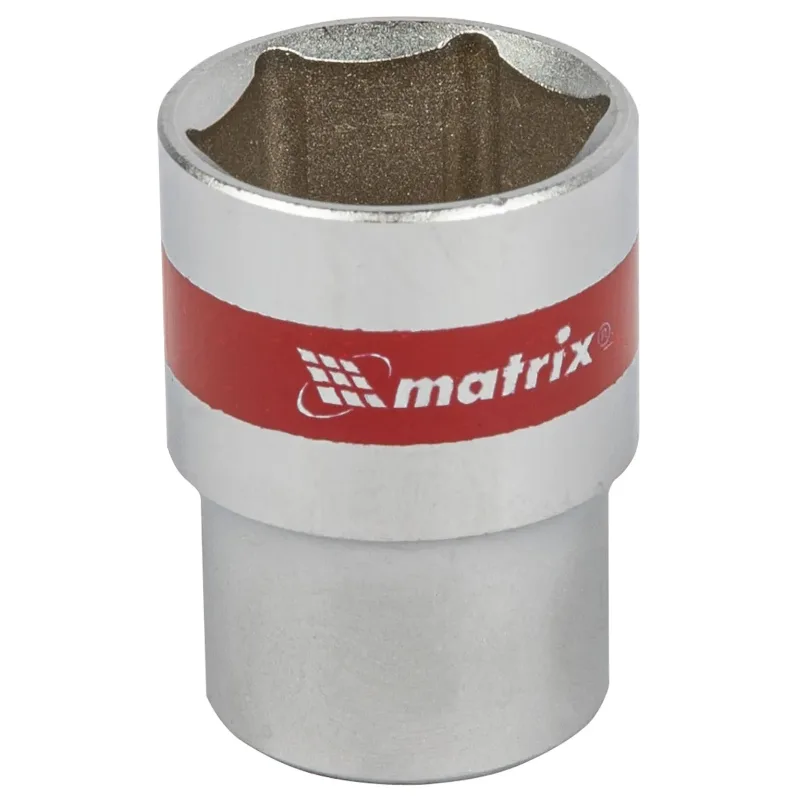 Головка торцевая 21мм 6-гранная, CrV, под квадрат 1/2" MATRIX 13121