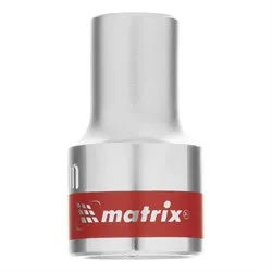 Головка торцевая, 9 мм, 12-гранная, CrV, под квадрат 1/2"", хромированная// Matrix 13678