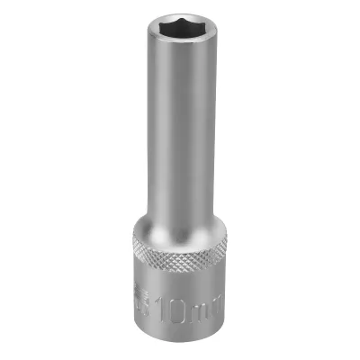 Головка торцевая удлиненная 10мм 1/2" 6-гран CrV под квадрат STELS 13839