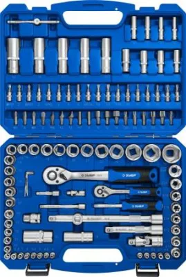 Набор торц головок 1/2', 1/4"+биты-головки 4-32мм (110шт) ЗУБР МАСТЕР 27635-Н110