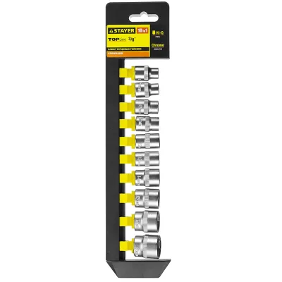 Набор торцевых головок STAYER 3/8" 8-19мм (10предм) 27757-H10