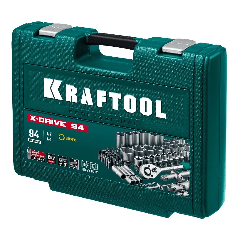 Набор инструмента 1/2", 1/4" (94предм) KRAFTOOL X-Drive 27883-H95