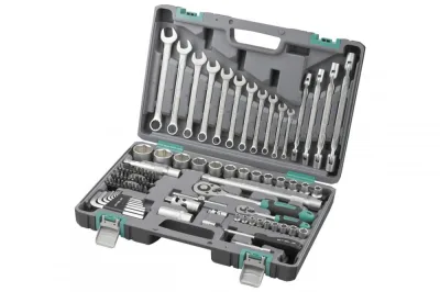 Набор инструментов 1/2", 1/4", CrV, 88 предметов, кейс STELS 14109
