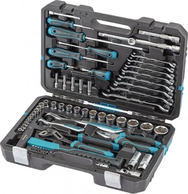 Набор инструментов (76пр) 120зубьев, CrV1/4, 1/2" Gross 14156