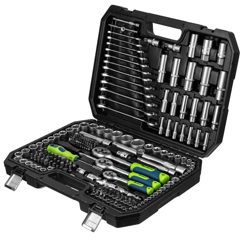 Набор инструментов 215 предметов 1/2", 3/8", 1/4", кейс Сибртех 14170
