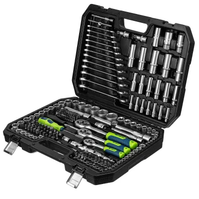 Набор инструментов 215 предметов 1/2", 3/8", 1/4", кейс Сибртех 14170