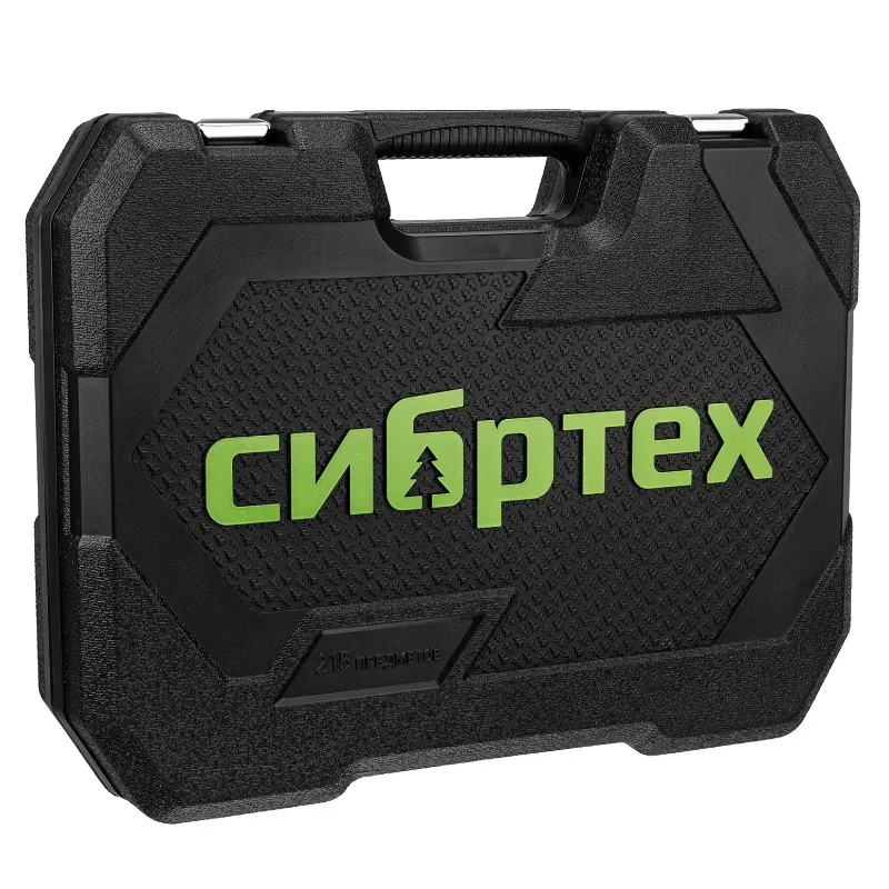 Набор инструментов 215 предметов 1/2", 3/8", 1/4", кейс Сибртех 14170