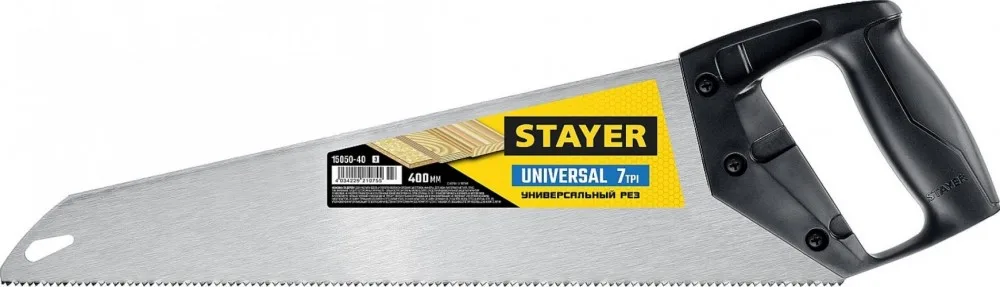 Ножовка по дереву (пила) STAYER "Universal" 400мм,7TPI 15050-40_z03