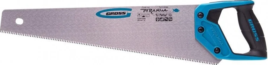 Ножовка по дереву PIRANHA 400мм 11-12 TPI зуб 3D каленый Gross 24110
