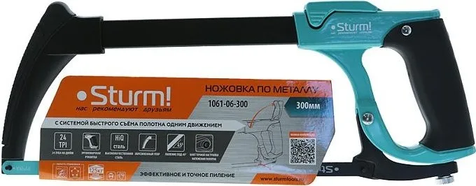 Ножовка по металлу 300мм PROF пиление под 45° Sturm! 1061-06-300