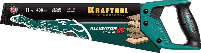Ножовка для точного реза 400мм KRAFTOOL Alligator Black-11 15205-40