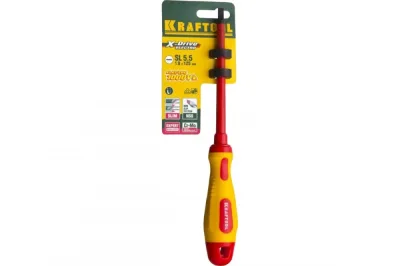 Отвертка SL 5,5*125мм диэл МБС KRAFTOOL 250083-5.5-125