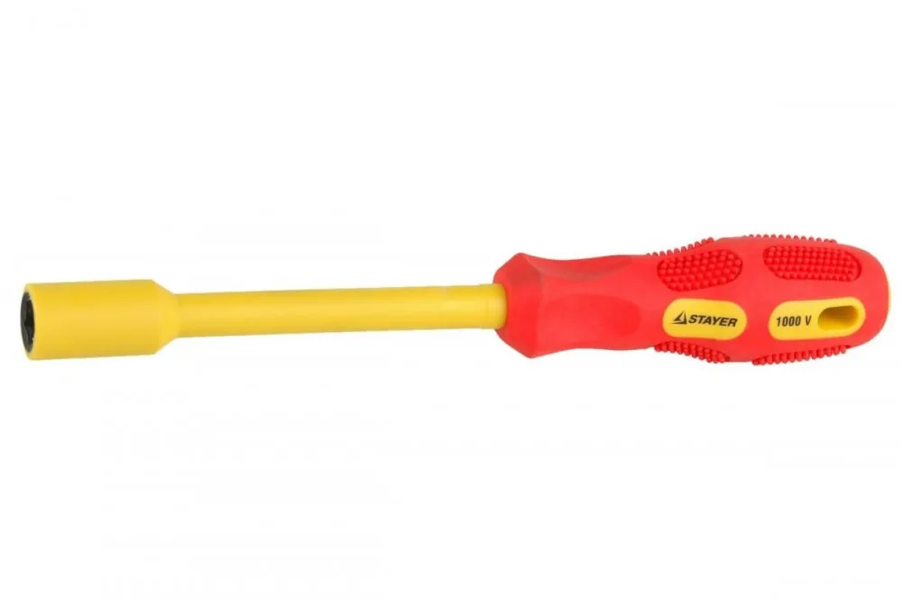 Отвертка STAYER "INSULATED" MAX-GRIP диэлектрич, Cr-V, HEX 12*125мм 25829-12-125 G
