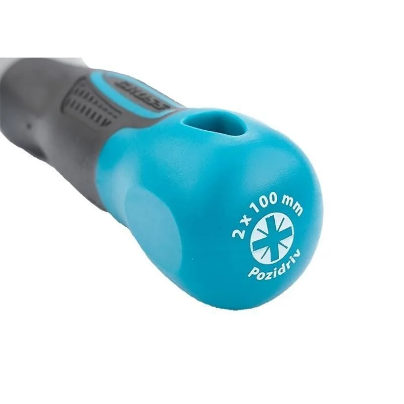 Отвертка PZ2*100мм S2 трехкомп GROSS 12159